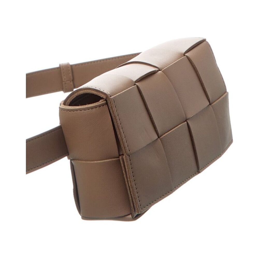 Bottega Veneta Mini Intrecciato Leather Belt Bag, Brown - Picture 3 of 4
